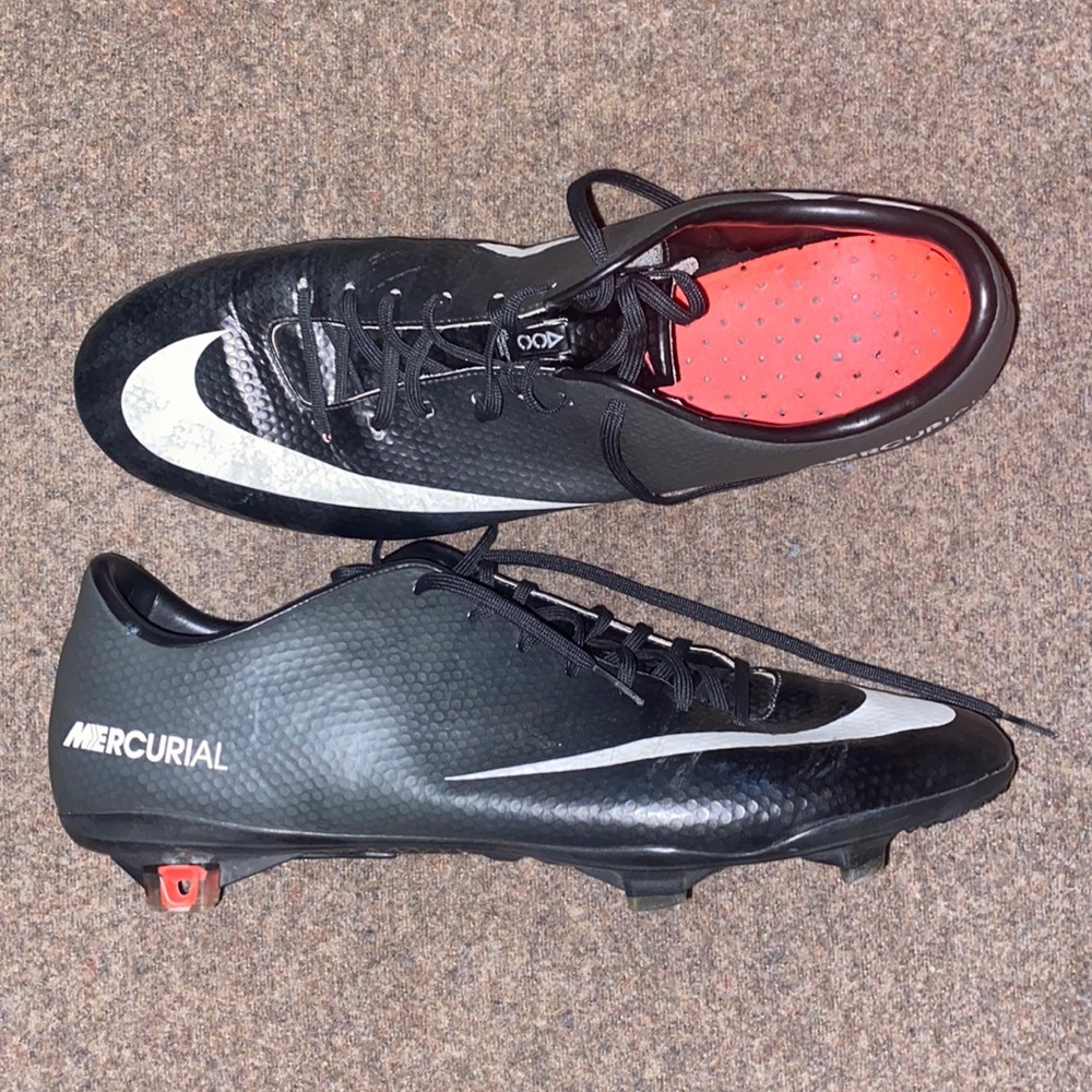 Nike Mercurial Vapor IX FG US 12.5 Rare Black Football Soccer Cleats with ACC